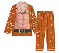Pijama Estampado para Hombre, Suave, de Seda de Leche cepillada, Manga larg | Pantalon De Terno Verde Burdeos Novios Maillot Informales Cuadrados Formal Kimono Un Encaje Antiguos