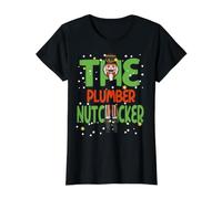 Pijama Familiar Divertido de Navidad The Plumber Nutcracker Camiseta gráfica económica, Mujer, Negro, XL
