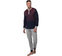 Pijama Hombre Invierno CHI Azul Navy Estampado Abanderado Nightwear Men (XXL)