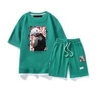 Pijama Hombre Verano Tok-yo Gho-ul，Combinados Conjunto de Pijama，Conjunto de Pijama para Hombre(Green1,XXL)