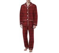 Pijama Homem Algodão - Conjunto de Ropa Interior Térmica USB de Felpa de Algodón para Ropa Interior de Invierno con 9 Áreas A de Frío para Parejas Carga Inteligente Y Calefacción (Red XL)