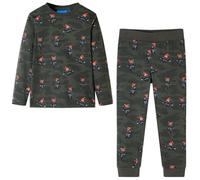 vidaXL Pijama Infantil de Manga Larga con Estampado Ninjas Zorros Ropa Caqui 128