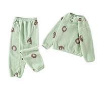 Pijama Invierno Niña, Pijamas Navideñas para Niñas, Ropa Hogar Flanela para Niños Cómoda Hogar Conjunto de Elástico Diario Casual para 1-6A