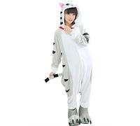Pijama Kigurumi - Confeccionado en una pieza - Ideal incluso como disfraz de animal para carnaval, Halloween, fiestas cosplay, suave y cómodo de usar Gato Chis Small