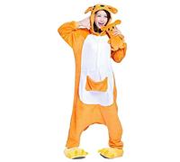 Pijama Kigurumi - Confeccionado en una pieza - Ideal incluso como disfraz de animal para carnaval, Halloween, fiestas cosplay, suave y cómodo de usar Canguro Medium