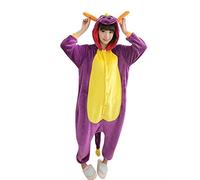 Pijama Kigurumi - Confeccionado en una pieza - Ideal incluso como disfraz de animal para carnaval, Halloween, fiestas cosplay, suave y cómodo de usar Dragón Medium