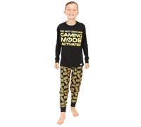 Pijama largo con estampado «Do Not Disturb Gaming» activado en toda la superficie, color blanco, Negro, 15-16 Years