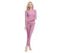 Pijama largo de algodón para mujer, conjunto de pijama suave, ropa de salón de dos piezas, manga larga, pijama, pantalón, ropa de dormir, cuello en V, ropa de dormir para sala de estar o casa, morado
