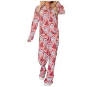 Pijama largo para mujer, conjunto de pijama personalizado con estampado de Papá Noel, ropa de dormir de 2 piezas, camisón de manga larga y pantalones de pijama, ropa de salón suave, cómodo y suave
