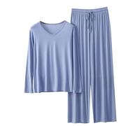 Pijama Mujer Verano,Mis Pedidos Pijama Mujer Entretiempo Conjunto Pijamas Dos Piezas de Camiseta Manga Larga y Pantalón Largo con Cintura Ajustable Suave y Cómodo Ropa de Dormir Fresco Traje de Casa