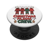 Pijama navideño a Juego con Cuello Redondo para Vacaciones Familiares PopSockets PopGrip Adhesivo