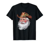 Pijama navideño de Santa Cowboy Western Christmas Camiseta