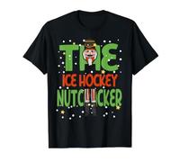 Pijama navideño Divertido de The Ice Hockey Nutcracker Camiseta gráfica económica, Hombre, Negro, L