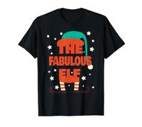 Pijama navideño The Fabulous Elf - Divertido Juego Familiar Camiseta gráfica económica, Hombre, Negro, M