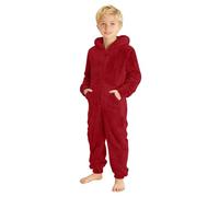 Pijama Niños Entero Pijama niño de Una Pieza Mono con Cremallera Pijamas Enteros de Polar para Niños Ropa de Estar por Casa de Forro Polar Color Sólido Todo en de Una Pieza Comodidad Edad