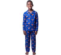 Pijama oficial de la NBA Ultra Game para j venes, de 2 piezas, s per suave, con botones, de los New York Knicks, tallas 10-12