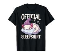 Pijama Oficial de Sleepshirt Axolotl con Animales durmiendo Camiseta