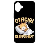 Pijama Oficial de Sleepshirt Giraffe Lazy Napper Carcasa para iPhone 16 Plus