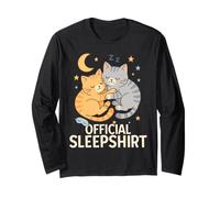Pijama Oficial de Sleepshirt para Amantes de los Animales de Gato durmiendo Manga Larga