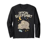 Pijama Oficial de Sleepshirt para Amantes de los Animales de Perezoso durmiendo Manga Larga