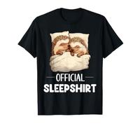 Pijama Oficial de Sleepshirt para Amantes de los Animales del Erizo durmiendo Camiseta