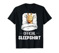 Pijama oficial para amantes de los animales de jirafa durmiendo Camiseta