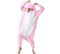 Pijama Onesie Unisex Carnaval Disfraces Animales Halloween Cerdo Rosa L(168-177CM)