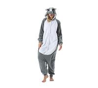 Pijama Onesie Unisex Carnaval Disfraces Animales Halloween Rinoceronte Gris XL(178-187CM)