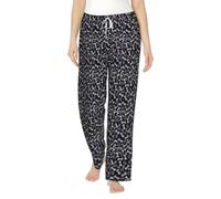 Pijama para mujer, diseño de huellas de perro, suave, cómodo, ropa de dormir para vacaciones, invierno, regalo de noche, Negro, L