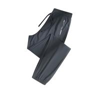 Pijama para mujer, pantalones cortos, brazos largos, cintura elástica, para uso diario, pantalones higiénicos para correr, pantalones anchos, gris oscuro, 3XL