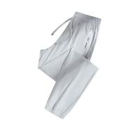 Pijama para mujer, pantalones cortos, brazos largos, cintura elástica, para uso diario, pantalones higiénicos para correr, pantalones anchos, gris, 4XL
