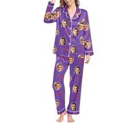 Pijama para Mujer Sets de Dormir y Casa con Manga Larga y Estilo Personalizado para Usar en - Confort y Estampa Elegante para Temporadas Frías Tacto Que Te Acompaña