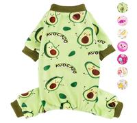 Pijama para Perro de tamaño pequeño, Pijama Yorkie Chihuahua, Ropa elástica para Mascotas, Ropa para Dormir para Perros, cómodo Overol para Cachorros (Aguacate, Talla XXL)