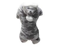 Pijama para perro, sudadera con capucha de forro polar coral, patrón de estrella, ropa cálida de invierno para cachorros, felpa, mono para mascotas, traje para gatos, abrigo de invierno para perros