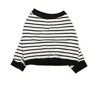 Pijama para Perros de Manga Larga con Rayas Blancas y Negras, Acolchado Grueso, Camisa elástica Transpirable para Perros para Mascotas Medianas y Grandes, Traje Protector cómodo (8XL)