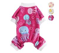 Pijama para Perros pequeños, Pijamas Yorkie Chihuahua, Ropa elástica para Mascotas, Ropa de Perro para Taza de té, Ropa de Dormir para Perros pequeños, Ropa cómoda para Cachorros (Medusa, S)