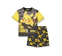 Pijama Pokemon para niños, pijama corto Pikachu, edades de 6 a 13 años, mercancía oficial de Pokemon para niños, amarillo, 9-10 años