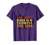 Pijama Retro con Texto en inglés Thank ful Thanksgiving Fall Family Kids Camiseta, Hombre, Morado, XL