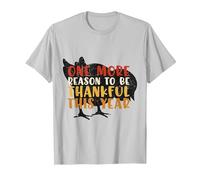 Pijama Retro con Texto en inglés Thank ful Thanksgiving Fall Family Kids Camiseta, Hombre, Plata, L
