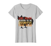 Pijama Retro con Texto en inglés Thank ful Thanksgiving Fall Family Kids Camiseta, Mujer, Plata, XL