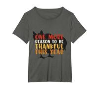 Pijama Retro con Texto en inglés Thank ful Thanksgiving Fall Family Kids Camiseta, Mujer Tallas Grandes, Asfalto, 6XL Grande