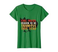 Pijama Retro con Texto en inglés Thank ful Thanksgiving Fall Family Kids Camiseta, Mujer, Verde Kelly, XL