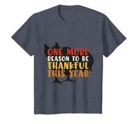 Pijama Retro con Texto en inglés Thank ful Thanksgiving Fall Family Kids Camiseta, Niños, Azul Jaspeado, 10 años