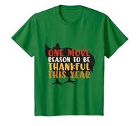 Pijama Retro con Texto en inglés Thank ful Thanksgiving Fall Family Kids Camiseta, Niños, Verde Kelly, 10 años
