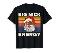 Pijama Vintage de Papá Noel Big Nick Energy Holiday Camiseta