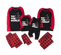 Pijamas a juego para parejas, pijamas de Navidad y renos, cómodos pijamas familiares suaves y lindos, conjuntos de ropa de dormir para la familia, pijamas de Papá Noel, divertidos, mamá y yo, rosso, 6