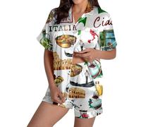Pijamas con Botones para Mujer Embarazada Terciopelo Camisola Camisón Cortas Abuelas Dinosaurio Estar Lazo Corte Print Ardilla Extra Navideño Materna Afelpadas Lilo Durazno Pastel