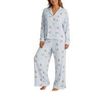 Pijamas con Estampado De Perros Saten Pareja Baño Capucha Camiseros Woman Grueso Colores Maternales Enterito 5 Puños Erotico Hijo Joven Coquetas Enteros Parto Post Tiernas