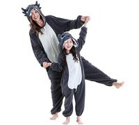 Pijamas de animales a juego para mujeres y niños, overol esponjoso con capucha, disfraz cálido de invierno, perfecto para Halloween y Navidad, regalos de ropa de descanso