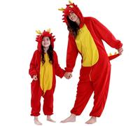 Pijamas de animales a juego para mujeres y niños, overol esponjoso con capucha, disfraz cálido de invierno, perfecto para Halloween y Navidad, regalos de ropa de descanso